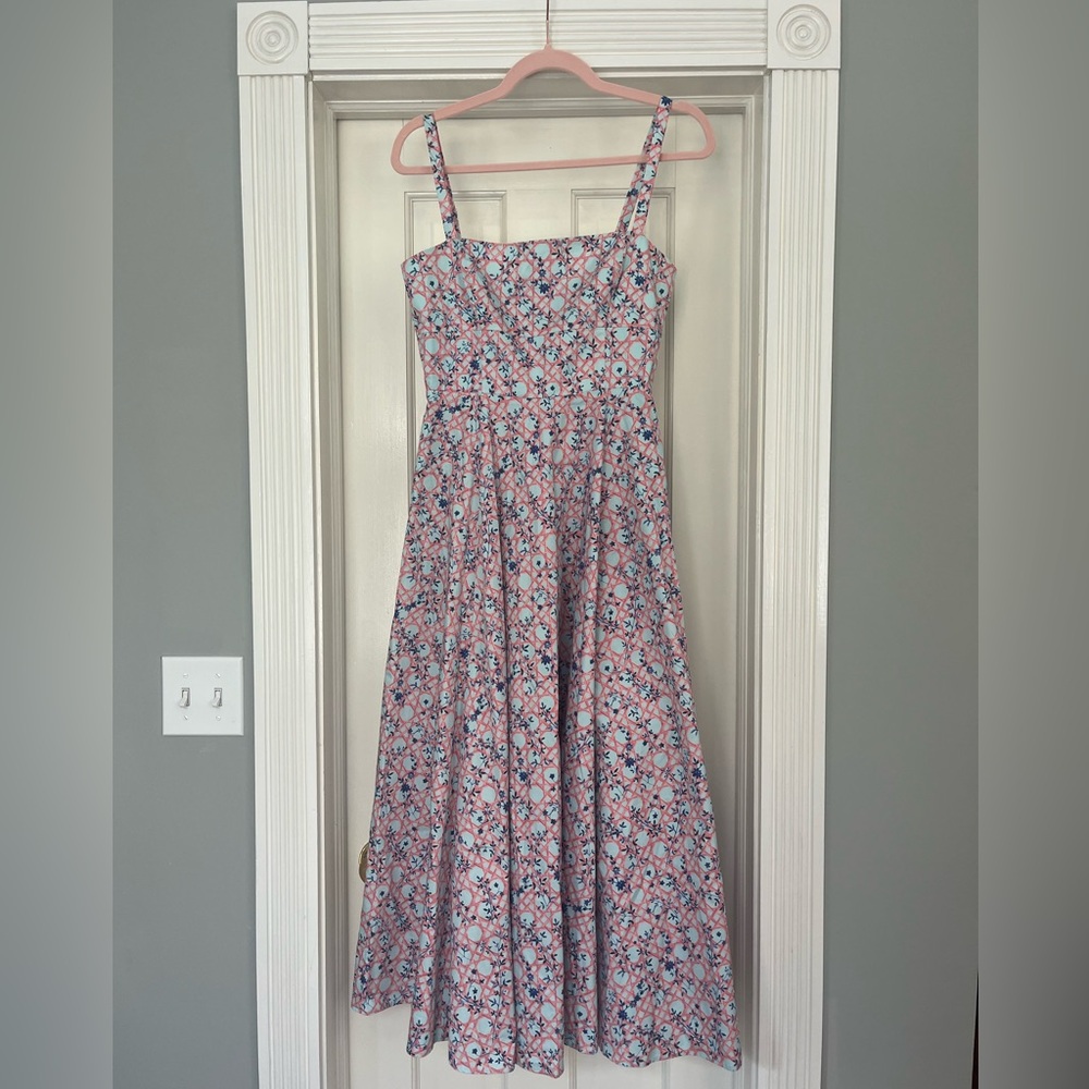 Hill House Margot Dress in Pink Basketweave - Picture 2 of 3